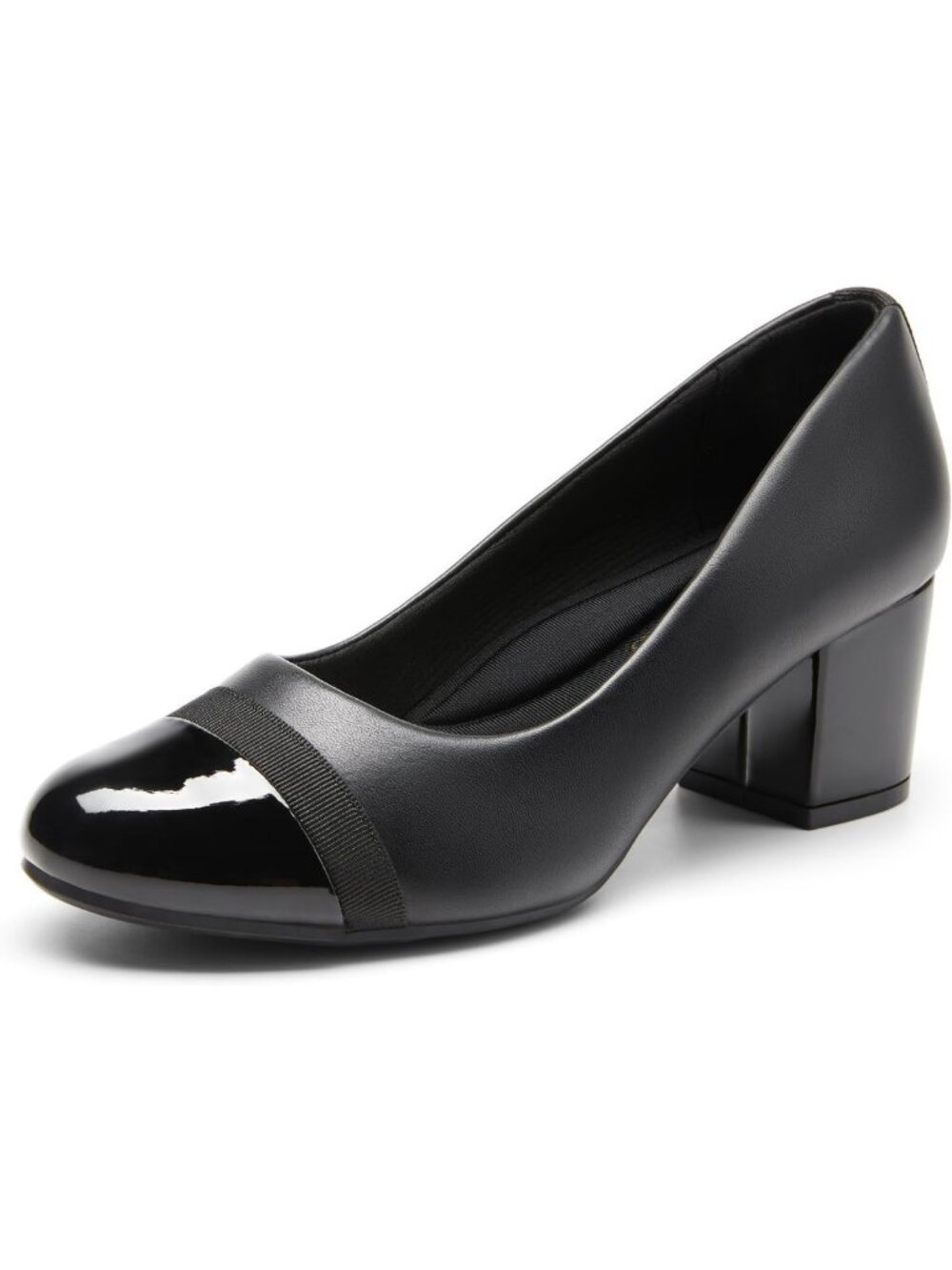 Chic Women's Block Heel Pumps - Round Toe Dress Shoes for Work & Events